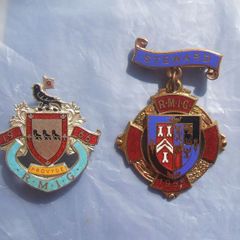 ROYAL MASONIC INSTITUTION FOR GIRLS school (RMIG) - two vintage enamelled Steward badges 1958 & 1966