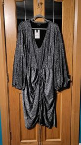 CurveWow silver glitter dress, Size 26-28, BNWT