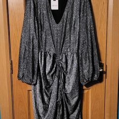 CurveWow silver glitter dress, Size 26-28, BNWT