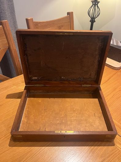 Antique Oak & Brass Box WW1 Connection