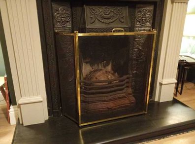brass  vintage retro fireguard