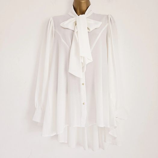 NEW Dorothy Perkins Crepe White Pussybow Blouse