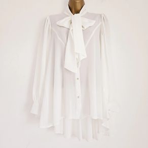 NEW Dorothy Perkins Crepe White Pussybow Blouse
