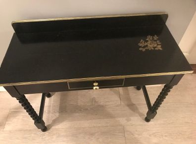 Vintage Black and Gilt hall table