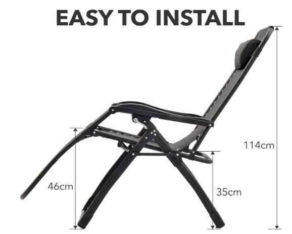 Foldable and Adjustable Set of 2 Relaxing  Chairs