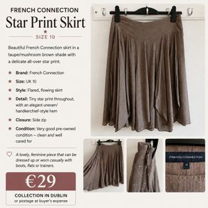 French Connection Star Print Skirt