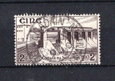 1930 Ireland Completion of Shannon Hydro-Hydro-Electric Power Scheme Commemorative Stamp Used