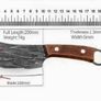 Small Stainless Steel, Boning, Meat Cleaver Chef's Knife (new). Image 4