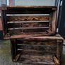 Rustic Torched Wooden Crates only 27 left 15 euro each Image 2