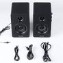 NEW SALE | Active Bluetooth 5.0 Bookshelf Speakers - 60W Carbon Fiber Speaker Unit - Built-in 24bit DAC - Dynamic 3D Surround Sound - 2.0 Computer PC Monitor Gaming Speakers (Pair, Black) Image 2