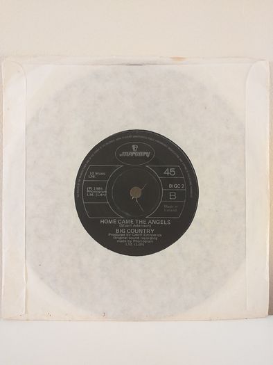 Big Country 7" Vintage Cut Vinyl Record "Irish Pressing" 1986 (Mfd In Ireland) Hard To Acquire (Super Rare)