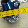 Vintage Blue Ceramic, art nouveau vase west germany KERAMIK vase pitcher MR 1950s handpainted Beautiful Vase Image 3