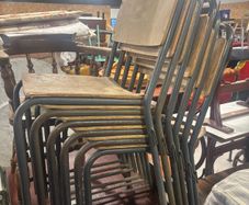 Industrial Metal and Plywood Cafe Chairs Set of. Also Selling Individually
