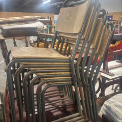 Industrial Metal and Plywood Cafe Chairs Set of. Also Selling Individually