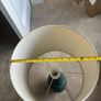 Tall table lamp - dark green base, cream shade Image 5