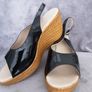 Offer Accepted  ..  Wedge Sandal Size: 6 Uk .. 39 Eu Colour: Black/price Drop Image 3