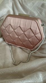 LK Bennett pink satin purse