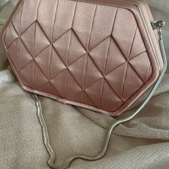 LK Bennett pink satin purse