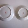 Two Asian Plates Decorated Stork Birds/ Water/ Trees approx 7inch and 6inch Image 2
