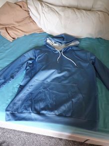 sky light blue oversized hoodie