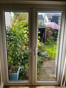 White double glazed PVC French doors