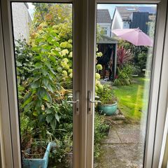 White double glazed PVC French doors