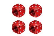 4x Aluminum Tire Valve Caps Car Truck Motocycle Bike Dice Wheel Stem Tyre Tire Wheel Stem Air Valve Dust Cover auto accessories