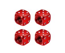 4x Aluminum Tire Valve Caps Car Truck Motocycle Bike Dice Wheel Stem Tyre Tire Wheel Stem Air Valve Dust Cover auto accessories