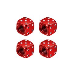 4x Aluminum Tire Valve Caps Car Truck Motocycle Bike Dice Wheel Stem Tyre Tire Wheel Stem Air Valve Dust Cover auto accessories