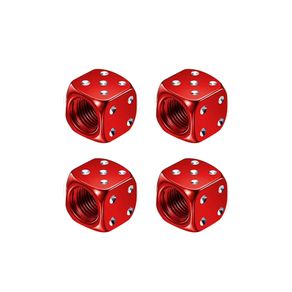 4x Aluminum Tire Valve Caps Car Truck Motocycle Bike Dice Wheel Stem Tyre Tire Wheel Stem Air Valve Dust Cover auto accessories