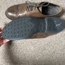 Tods Mens Brown Leather Brogue Shoes Size 9 Image 4