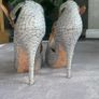 Statement Other Stories Italian Leather Snakeskin Grey Heels Size UK 6.5 Image 3