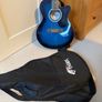 Tiger ACG1 Acoustic Guitar Blue Steel String Beginner Junior Cutaway Image 4