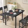 Foldable dining table drop leaf black Image 2