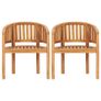 Banana Chairs 2 pcs Solid Teak Wood Image 2