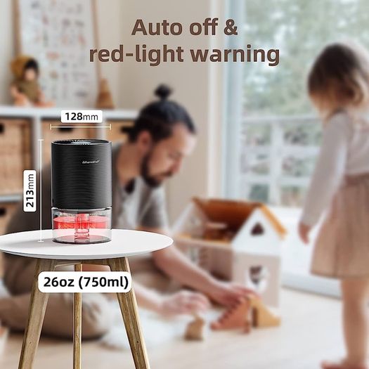 Dehumidifier for Home Drying Clothes Damp, Portable Dehumidifier for Bedroom with 7 colors Light, Ultra-quiet, Auto Shutoff, Energy-saving Dehumidifier for Caravan Office Garage (FREE SHIPPING)