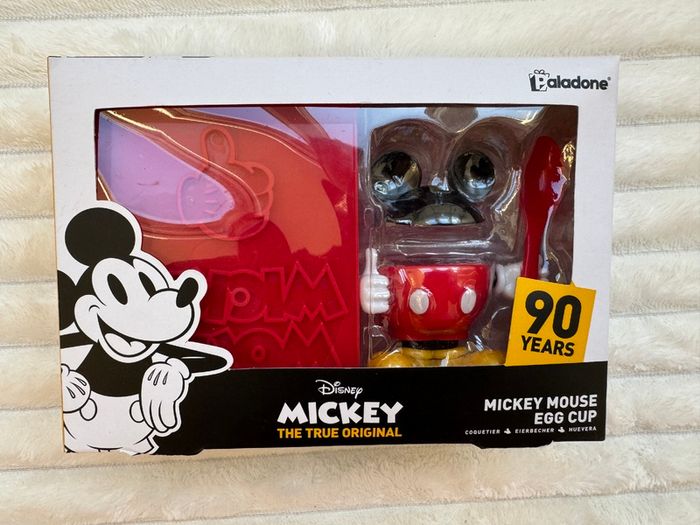 Disney Mickey Mouse Egg Cup & Toast Cutter 90th Anniversary Paladone Please see photos
