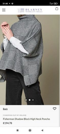 Irish made 100% merino wool poncho