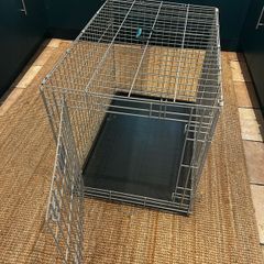 Foldable Metal Dog Crate with Removable Tray