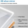 500x700 Illuminated Bathroom Wall Mirrors with Demister Pad,LED Lights,IP44,Touch Sensor (FREE POSTAGE) Image 3