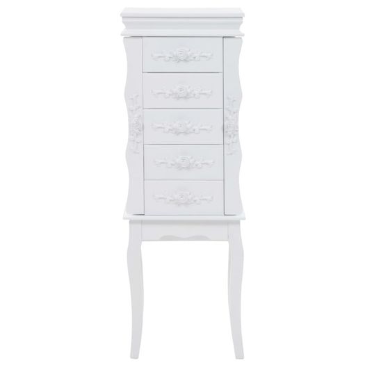 Free Standing Jewelery Cabinet White