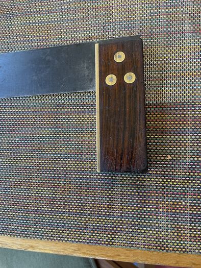 Vintage brass and wood woodworkers try square
