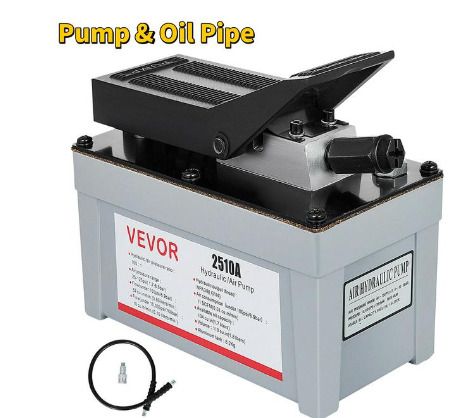 BRAND NEW Air Hydraulic Foot Pump 1/4 NPT Air Inlet 3/8 NPT Oil Outlet 10000PSI for Heavy Machinery Oil Rigging & Moving Auto Repair