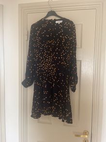 Reiss black mini flapper style Dress