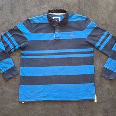 Crew Clothing Men's Striped Rugby Shirt Size Large/XL