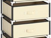 Cabinet Storage Shelf with 4 Fabric Drawers - Free Delivery Nationwide
