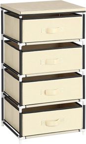 Cabinet Storage Shelf with 4 Fabric Drawers - Free Delivery Nationwide