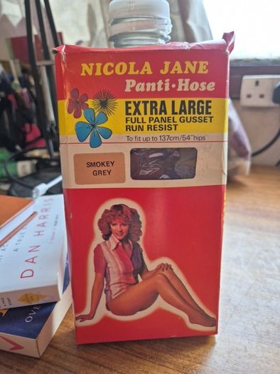 Vintage Nicola Jane Panti Hose Extra Large full panel gusset run resist