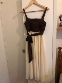 Formal dress suitable for ball black tie or formal wear.