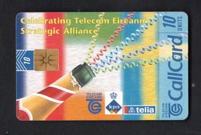 1997 Ireland 10 unit Telecom Eireann's Strategic Alliance with KPN/Telia (Gemplus GEM1) Call Card Used. Telecom Eireann card number 1155.